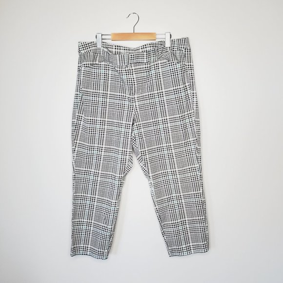 Old Navy Pants Pixie High Rise Slim Ankle Academia Plaid Preppy Stretch 20 - Picture 3 of 11